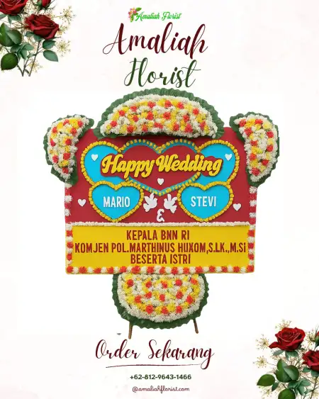 Papan Bunga Pernikahan Botoreco